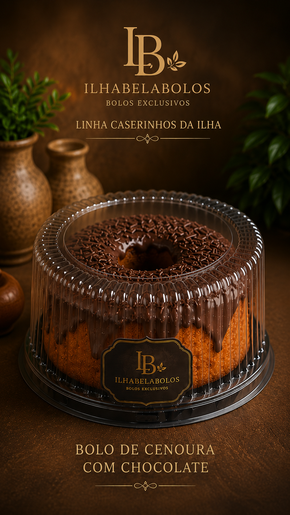Bolo de Cenoura com Chocolate